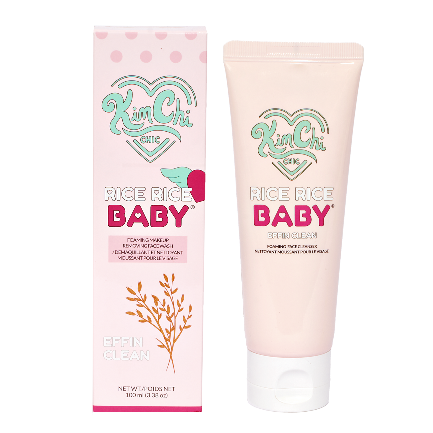 KimChi Chic Beauty Rice Rice Baby Foaming Makeup Removing Face Wash, 01 Effin Clean