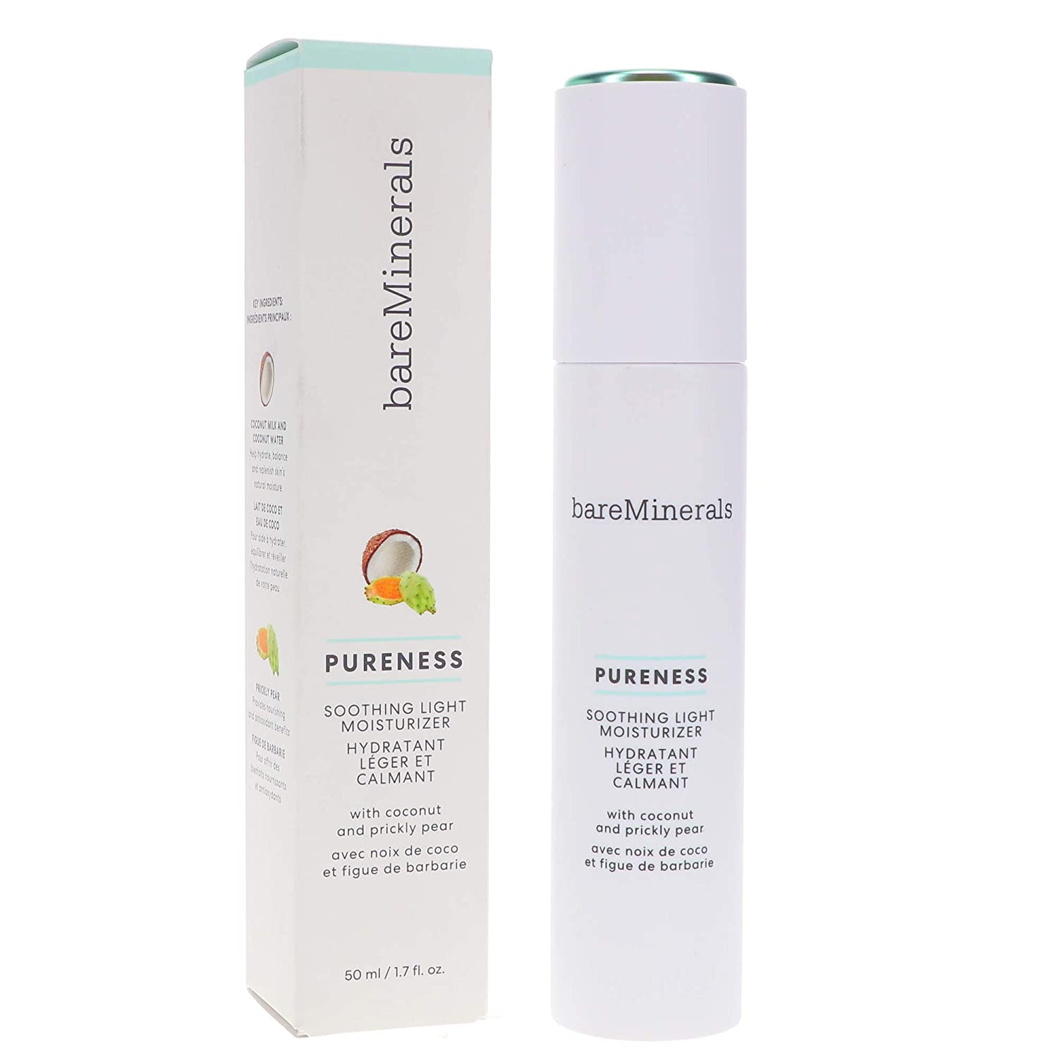Bareminerals Pureness Soothing Light Moisturizer, with coconut and prickly pear