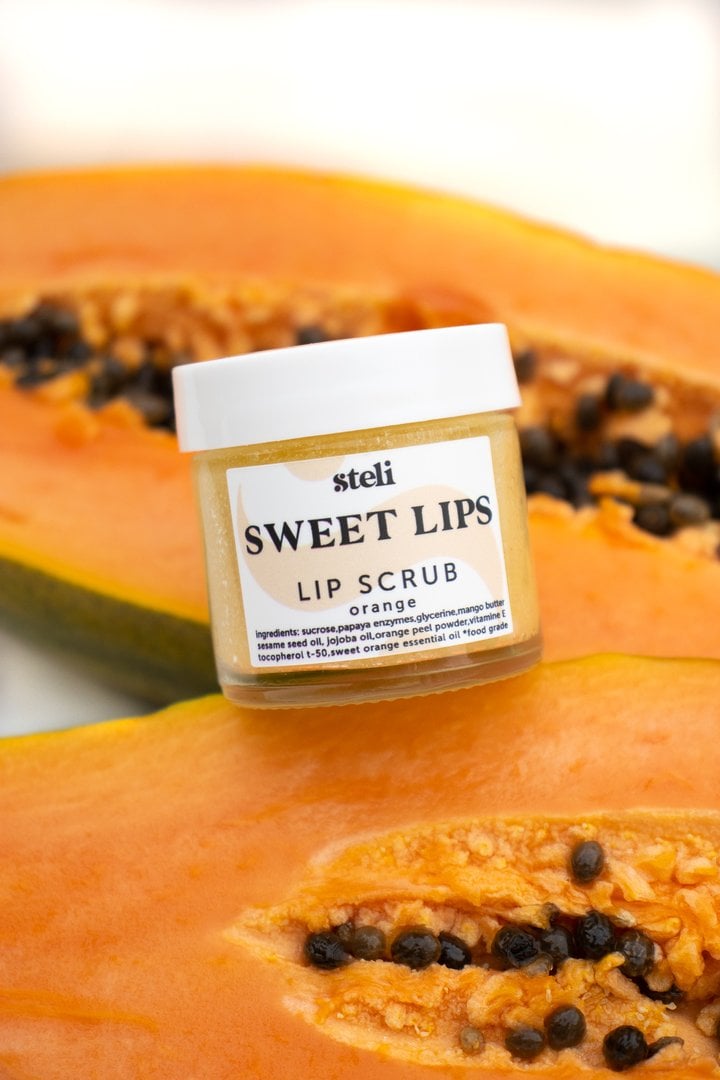 Steli Cosmetics Sweet Lips Orange Lip Scrub