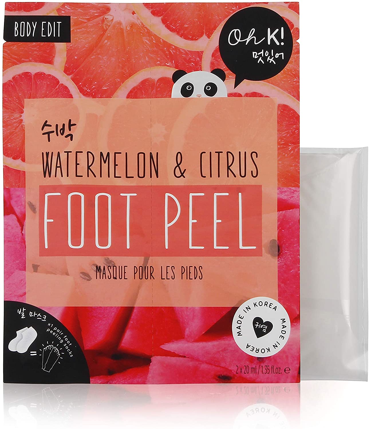 Oh K! Exfoliating Watermelon & Citrus Foot Peel