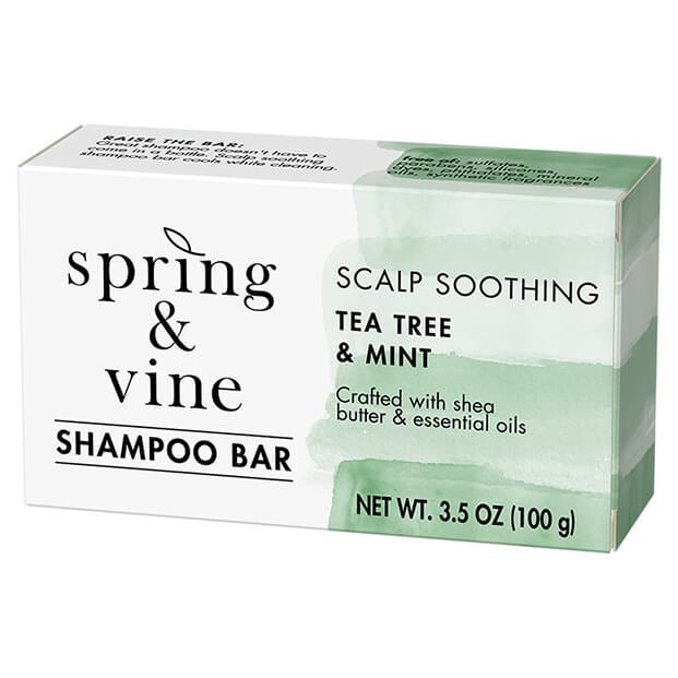 Spring & Vine Shampoo Bar, Tea Tree & Mint