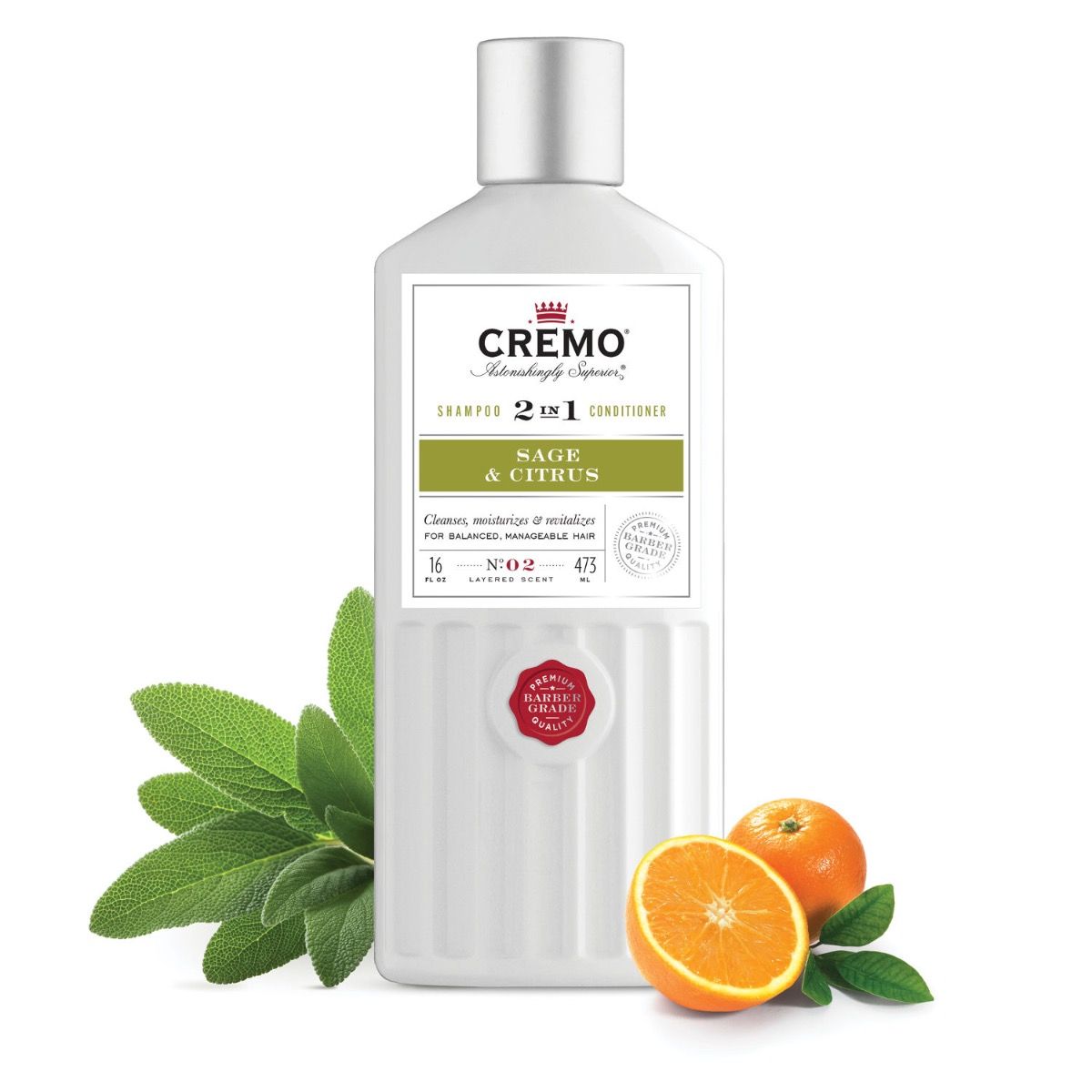 Cremo 2 in 1 Shampoo & Conditioner, Sage & Citrus