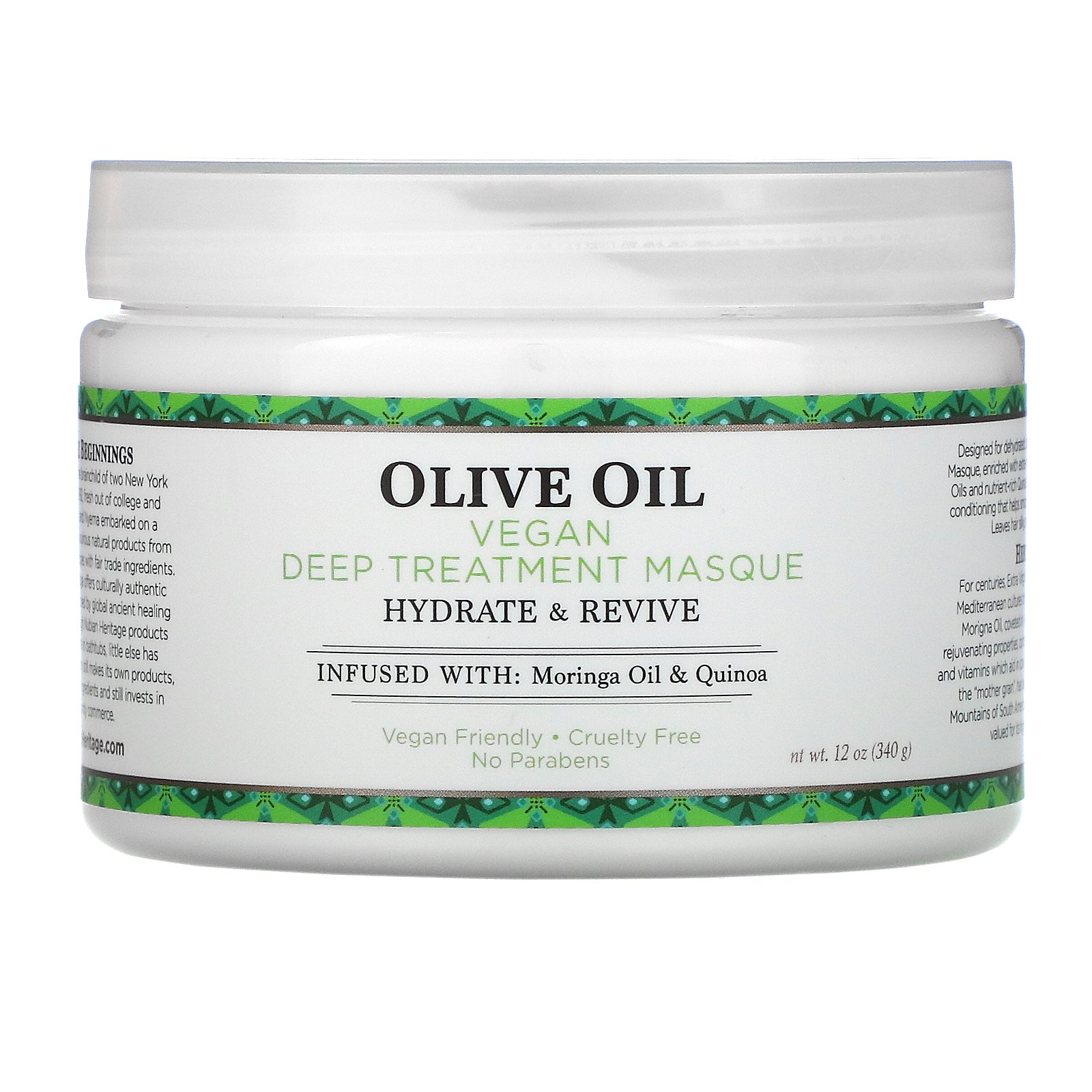 Nubian Heritage Vegan Deep Treatment Masque, Olive Oil