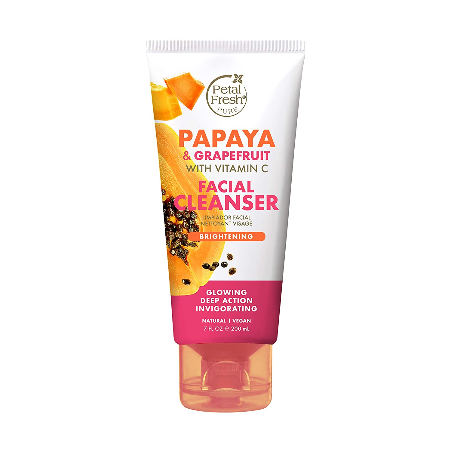 Petal Fresh Pure Brightening Facial Cleanser, Papaya & Grapefruit