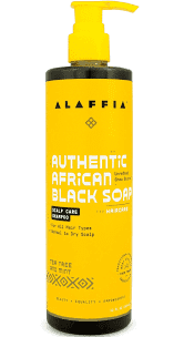 Alaffia Authentic African Black Soap Hair Care Scalp Care Shampoo, Tea Tree and Mint