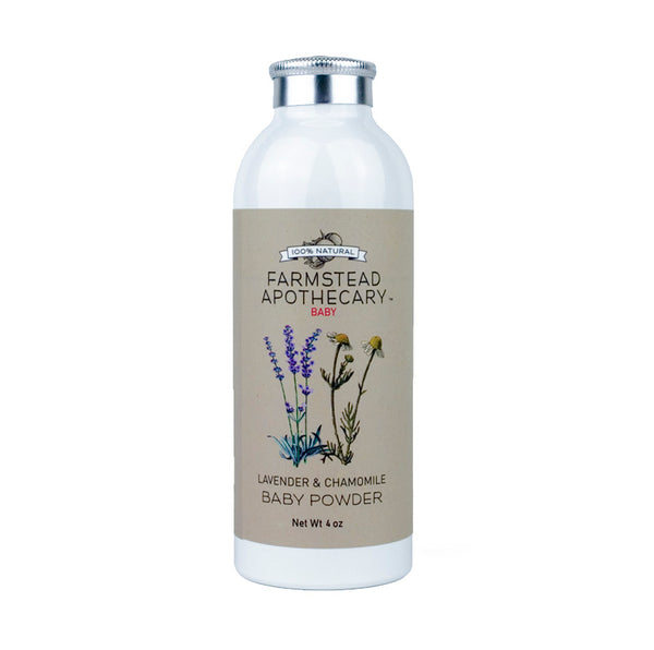 Farmstead Apothecary Baby Powder, Lavender & Chamomile