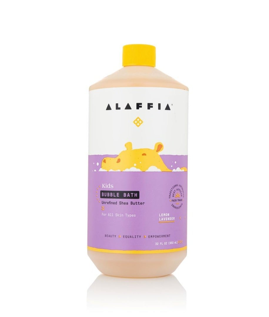 Alaffia Babies & Kids Bubble Bath Unrefined Shea Butter, Lemon Lavender