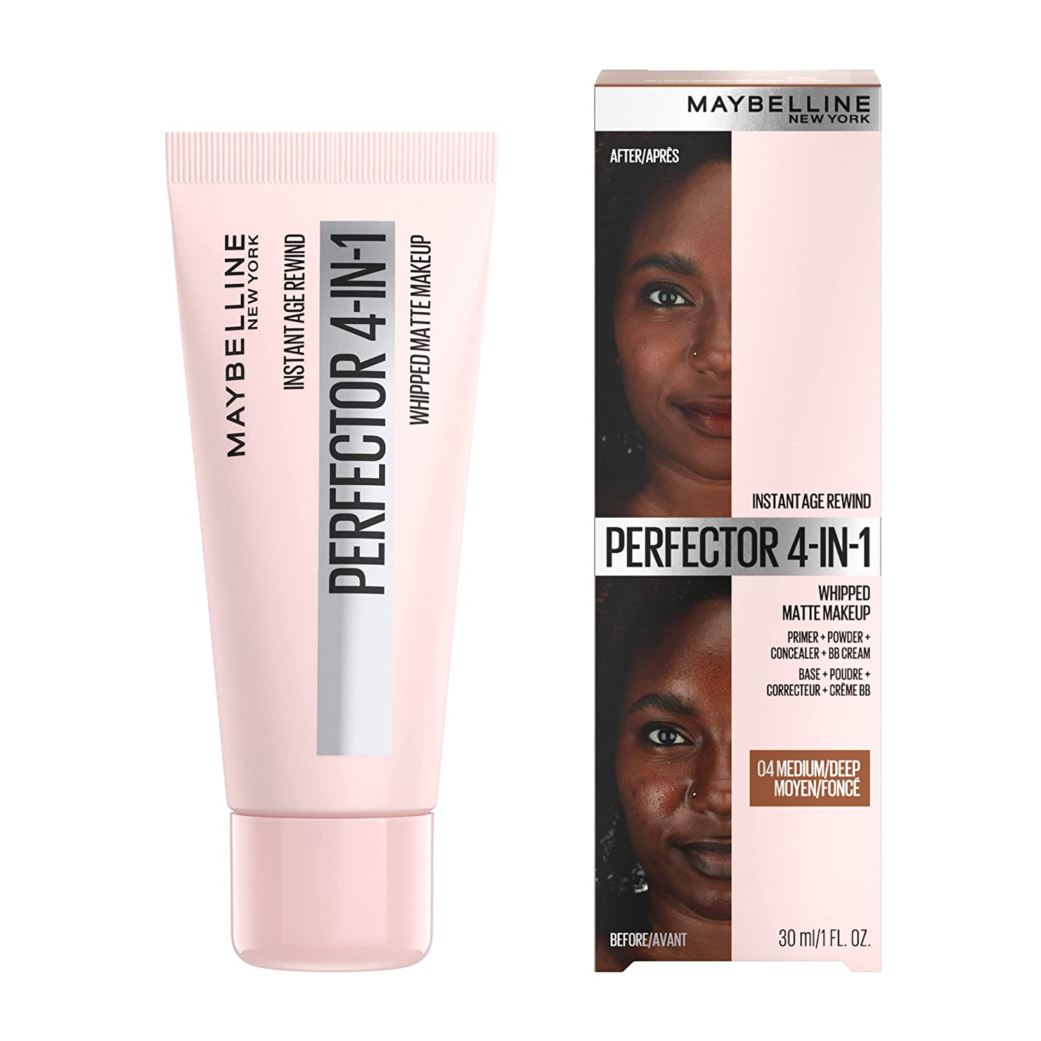 Maybelline Whipped Matte Makeup Primer + Powder+ Concealer + Bb Cream Moyen Medium 04