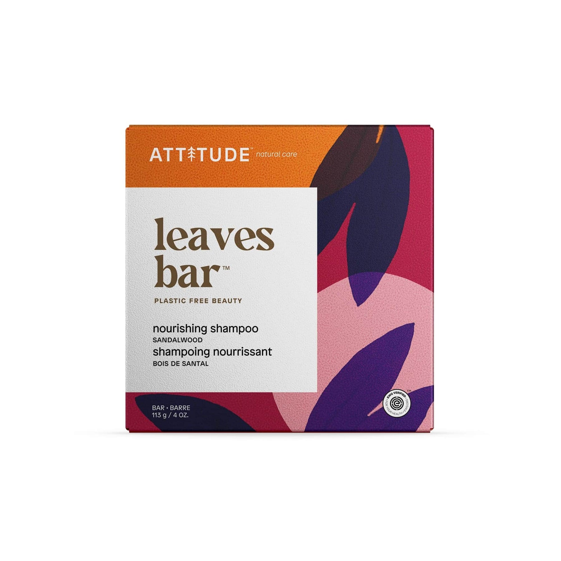 ATTITUDE Leaves Bar Nourishing Shampoo, Sandalwood