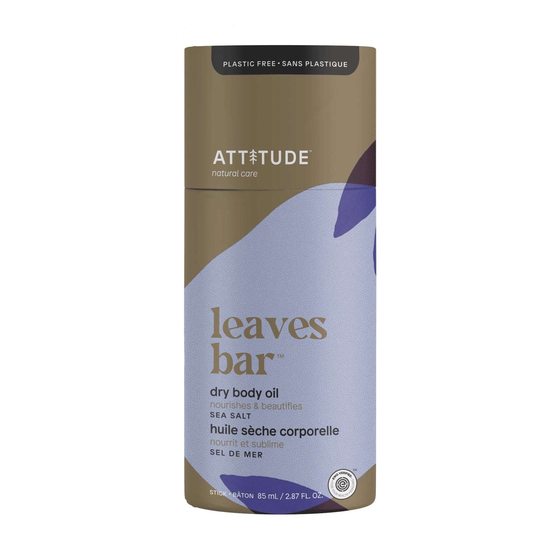 ATTITUDE Leaves Bar Dry Body Oil, Sea Salt