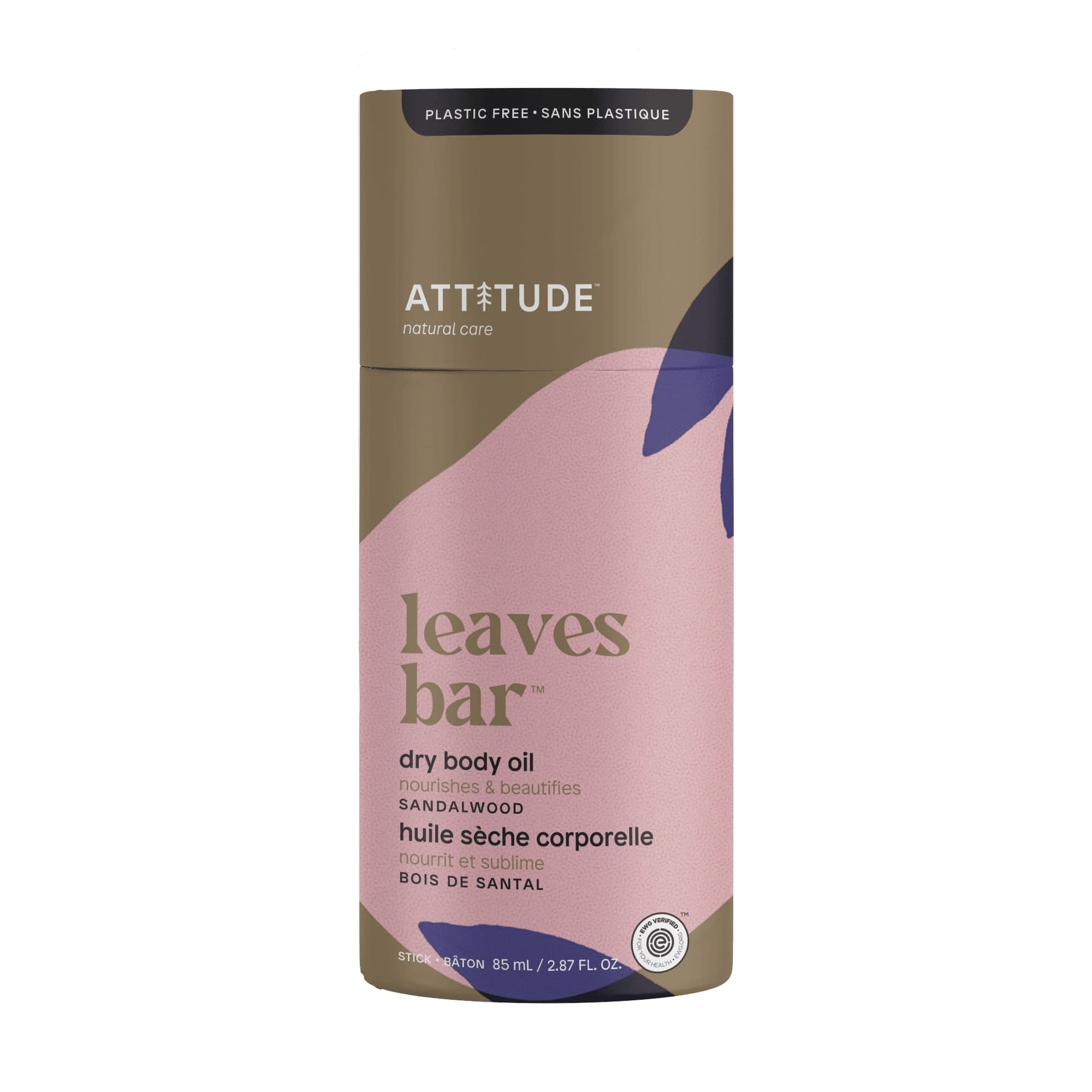ATTITUDE Leaves Bar, Dry Body Oil, Sandalwood
