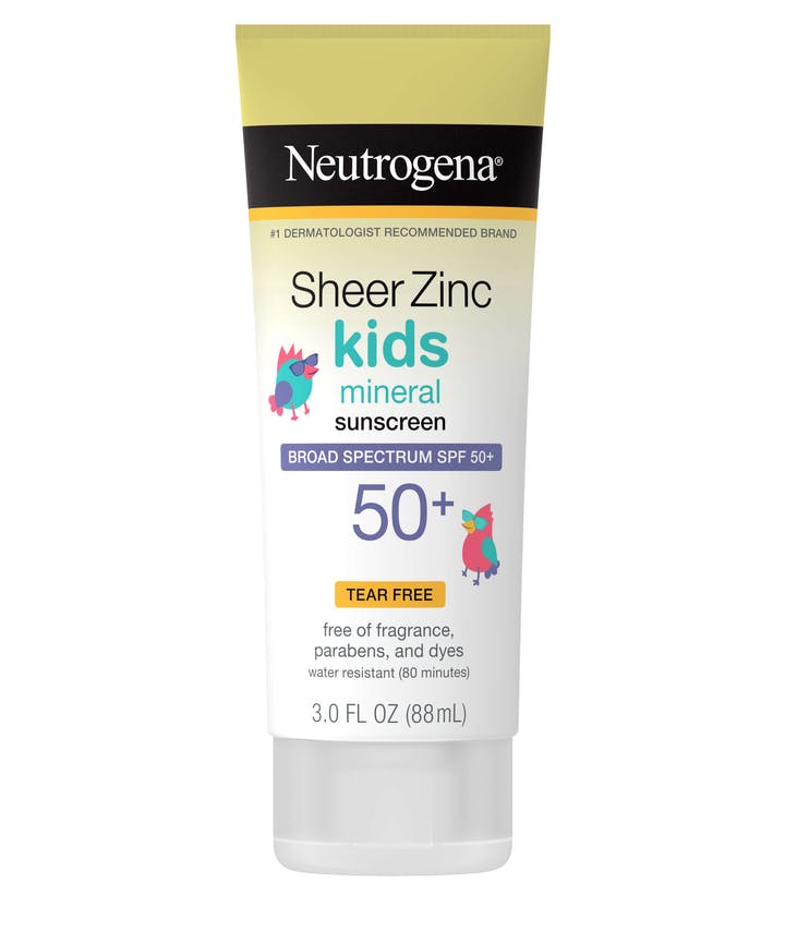 Neutrogena Sheer Zinc Kids Mineral Sunscreen Lotion, SPF 50+