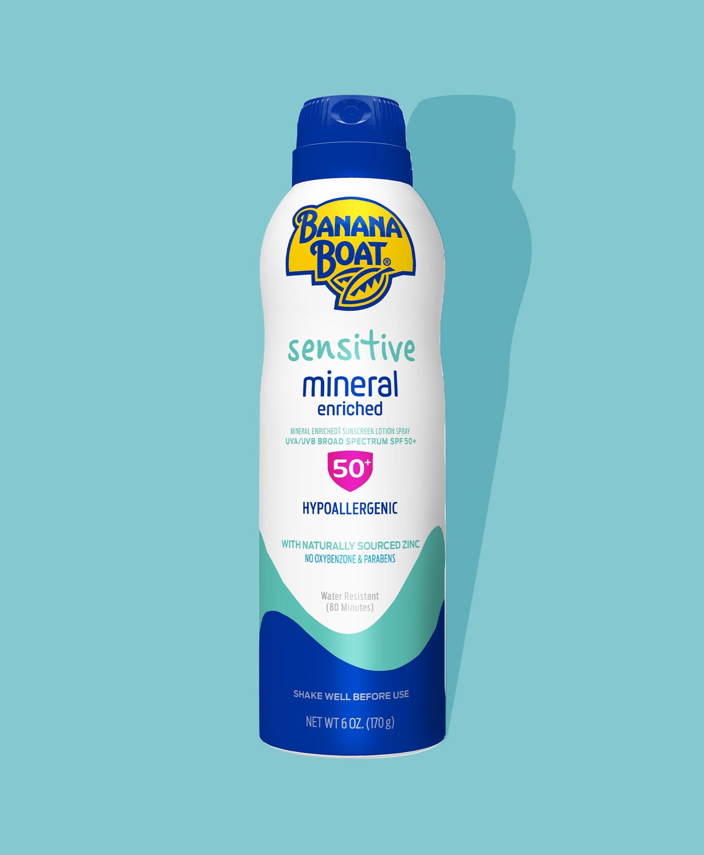 Banana Boat Sensitive Mineral Enriched Sunscreen Spray, SPF 50+