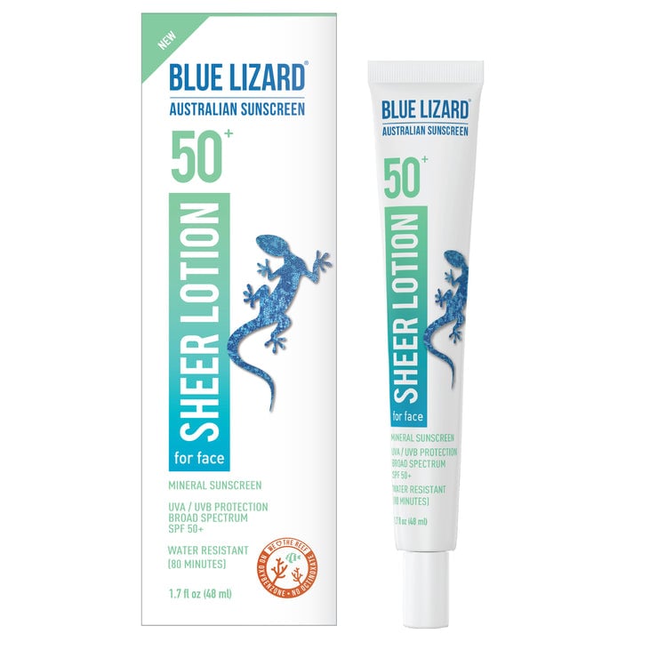 Blue Lizard Face Mineral Sunscreen Sheer Lotion, SPF 50+