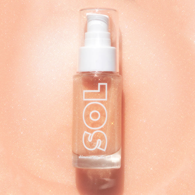 Sol Body Shimmering Dry Oil, Peach Bellini