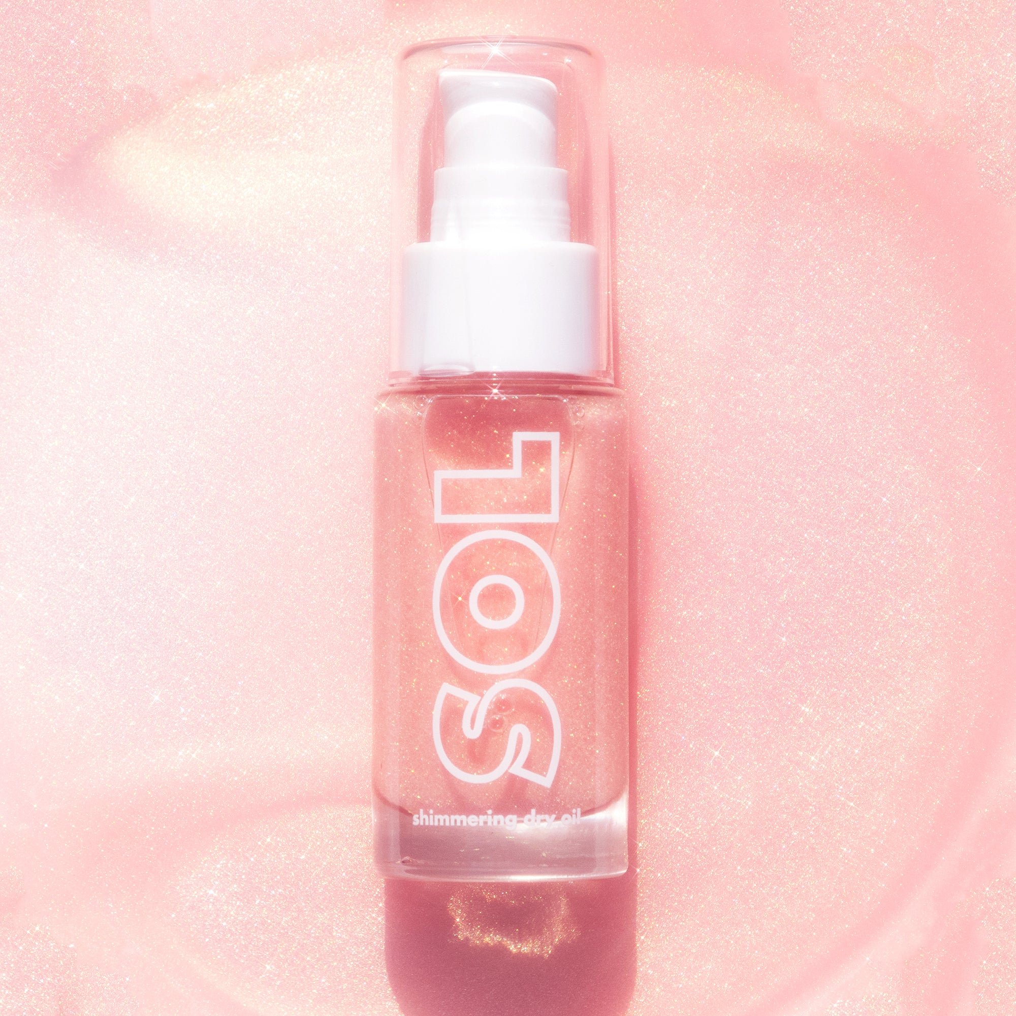Sol Body Shimmering Dry Oil, Pink Champagne