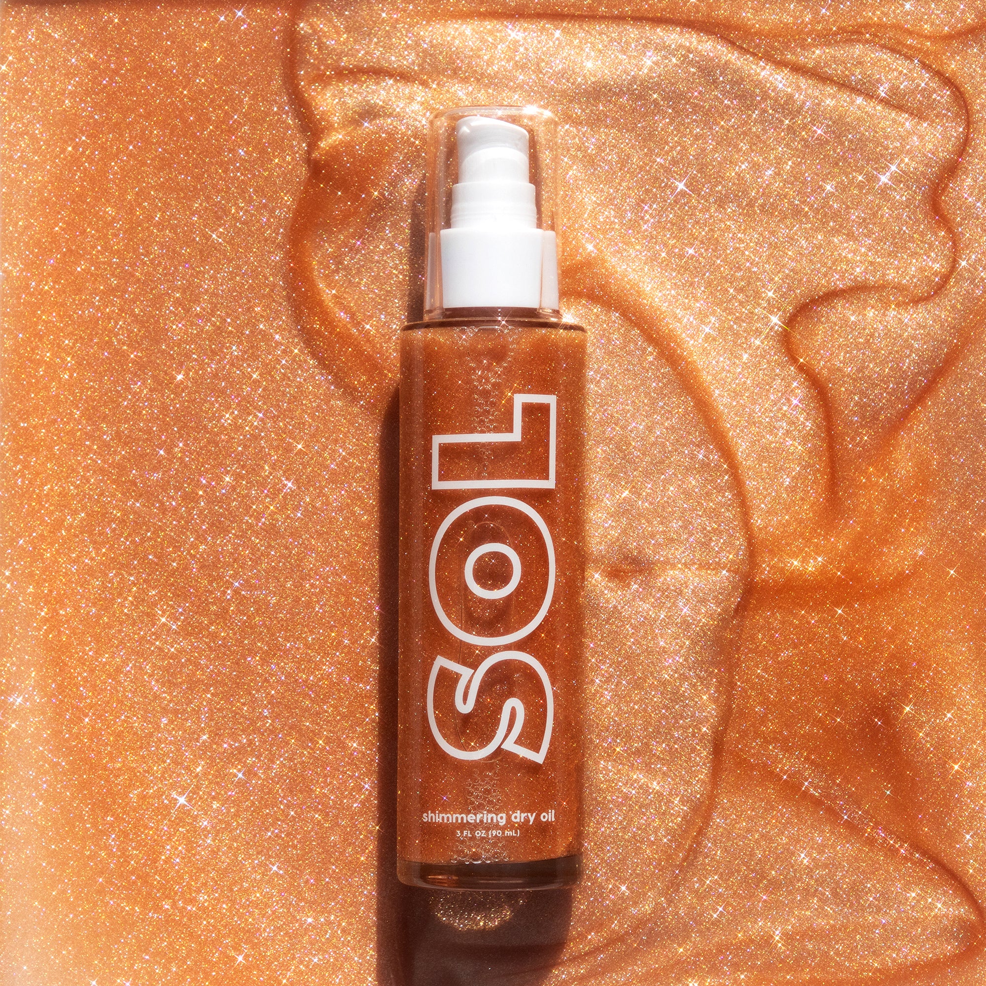 Sol Body Shimmering Dry Oil, Warm Gold