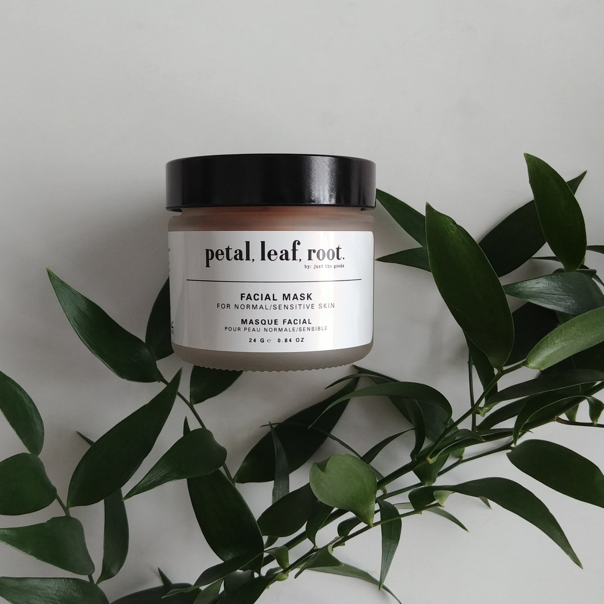 petal, leaf, root. by Just the Goods face mask for normal/sensitive skin