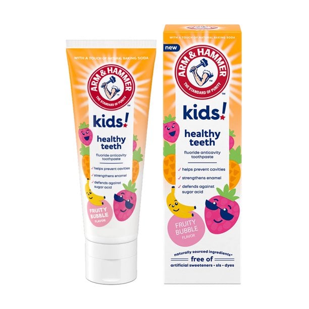 Arm & Hammer Kids! Healthy Teeth Fluoride Anticavity Toothpaste, Fruit Bubble