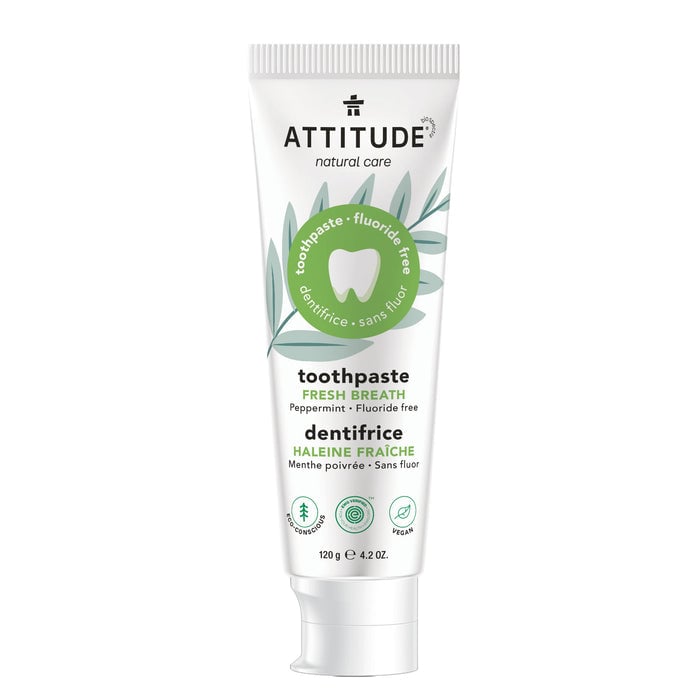 ATTITUDE Toothpaste, Fluoride Free, Fresh Breath