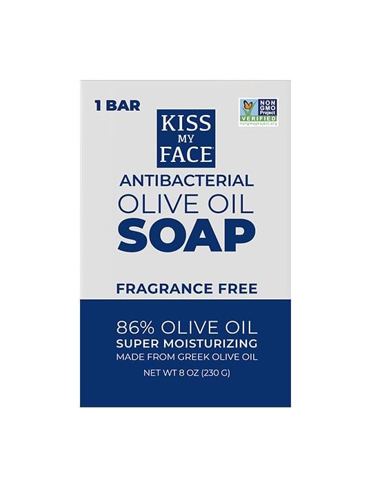 Kiss My Face Antibacterial Olive Oil Soap, Fragrance Free