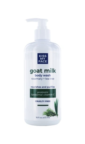 Kiss My Face Goat Milk Body Wash, Rosemary + Tea Tree