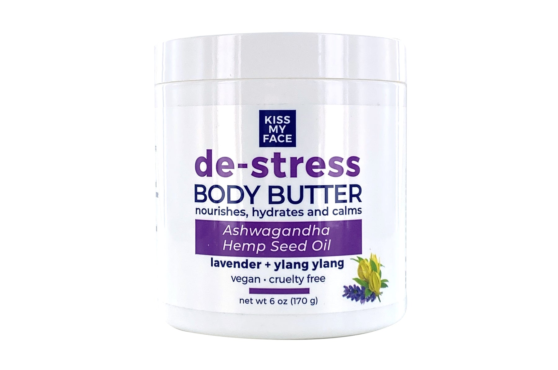 Kiss My Face De-Stress Body Butter, Lavender + Ylang Ylang