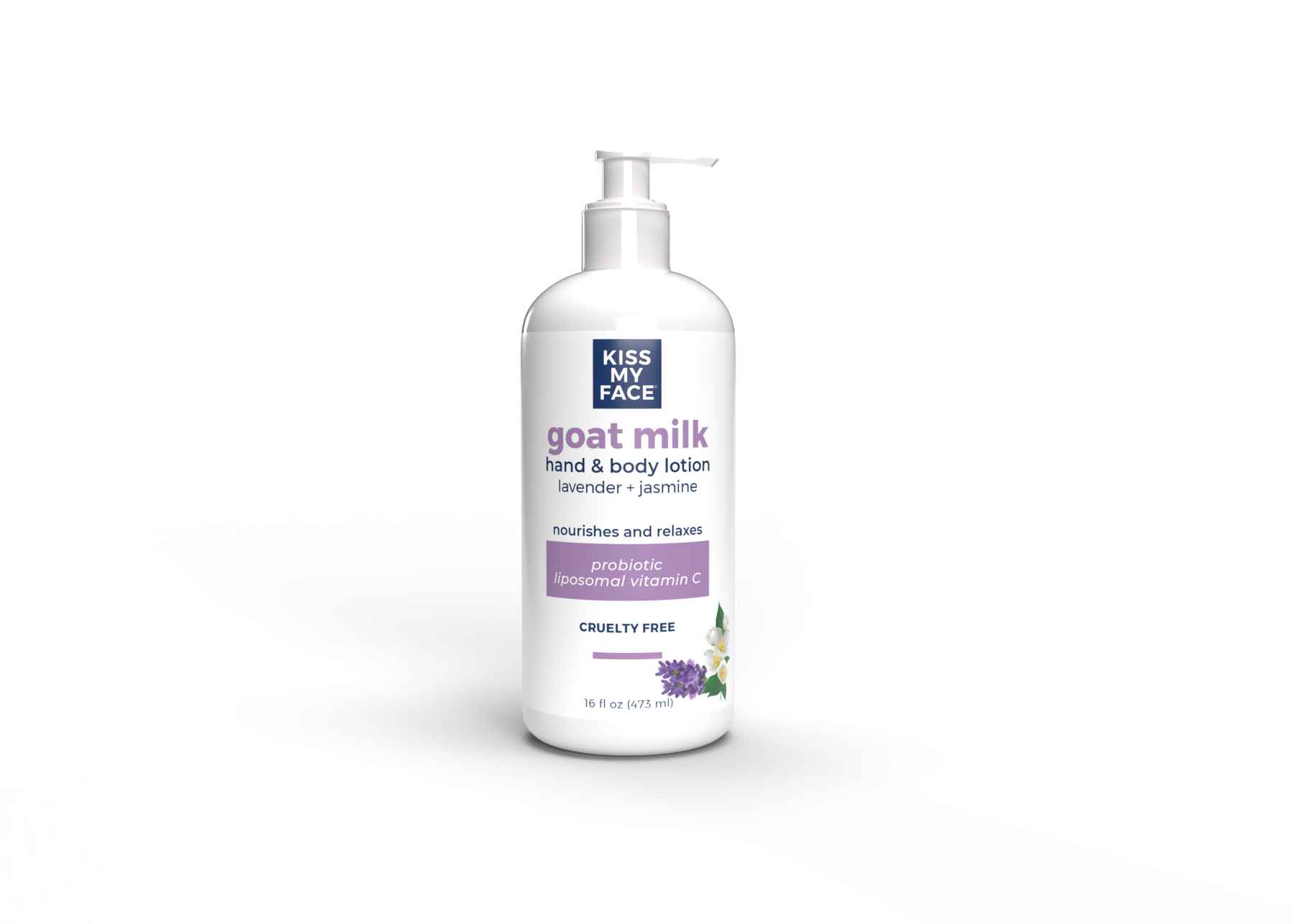 Kiss My Face Goat Milk Hand & Body Lotion, Lavender + Jasmine
