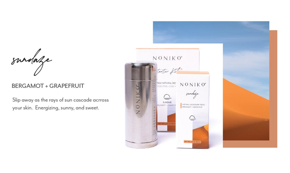 Noniko Natural Deodorant, Sundaze (Bergamot + Grapefruit)