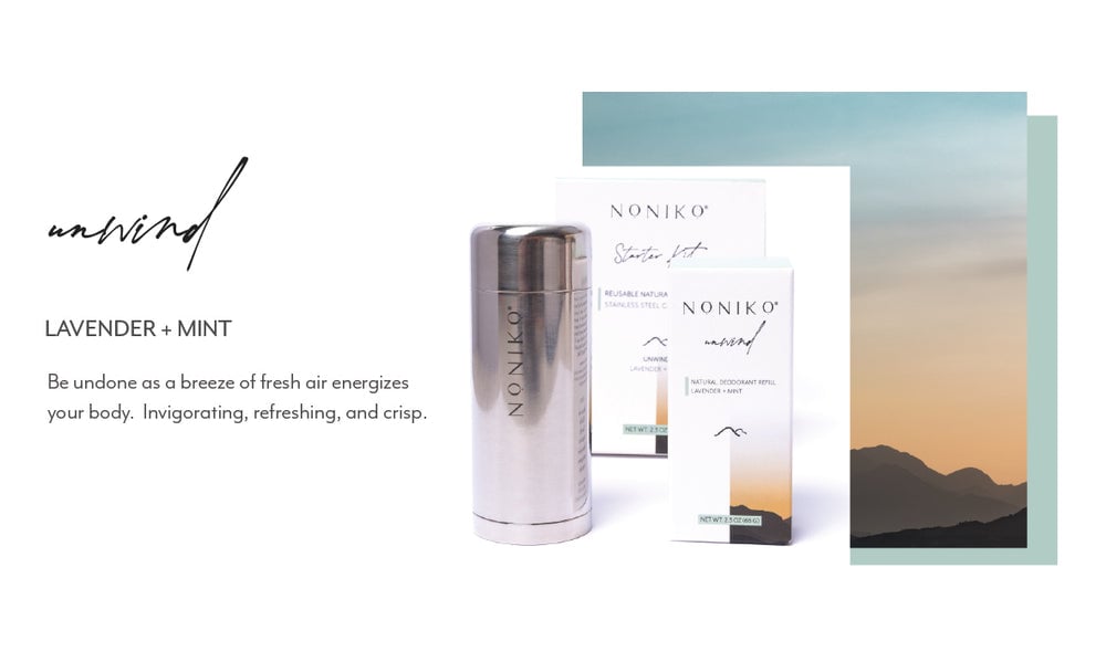 Noniko Natural Deodorant, Unwind (Lavender + Mint)