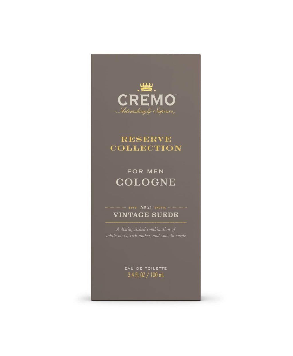 Cremo Reserve Collection for Men Cologne, Vintage Suede