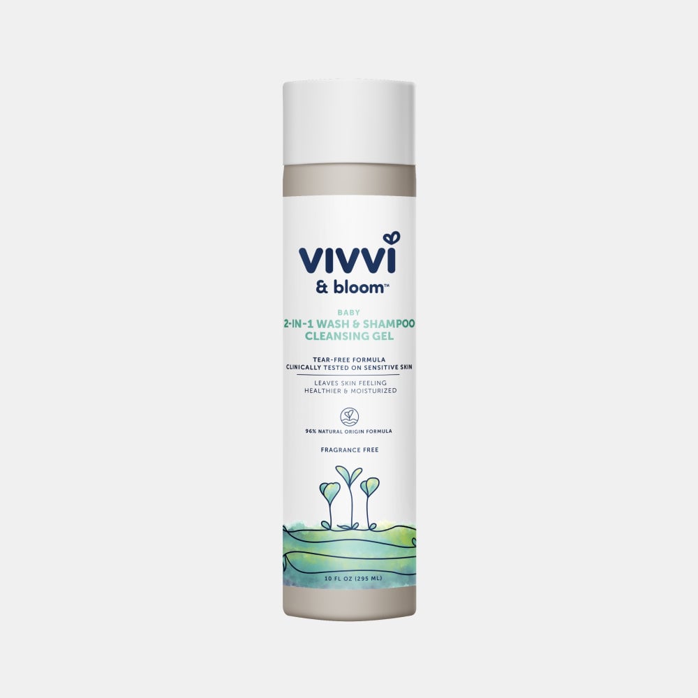 vivvi & bloom Baby 2-in-1 Wash and Shampoo, Cleansing Gel, Fragrance Free