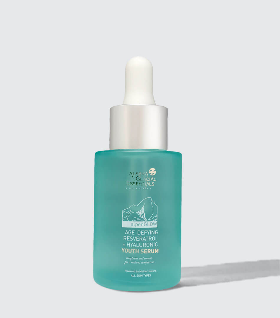 Alaska Glacial Essentials Resveratrol + Hyaluronic Youth Serum, alpenglow