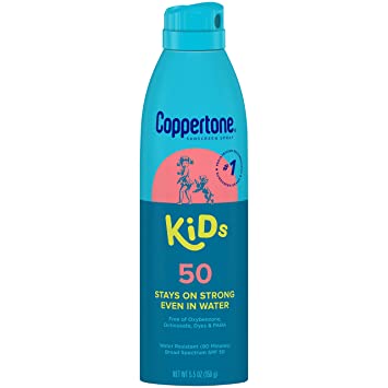 Coppertone Kids Water Resistant Sunscreen Spray, SPF 50