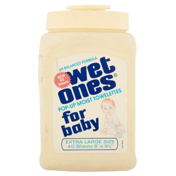 Wet Ones Extra Large Size Pop Up Moist Towelettes for Baby, 40 Count