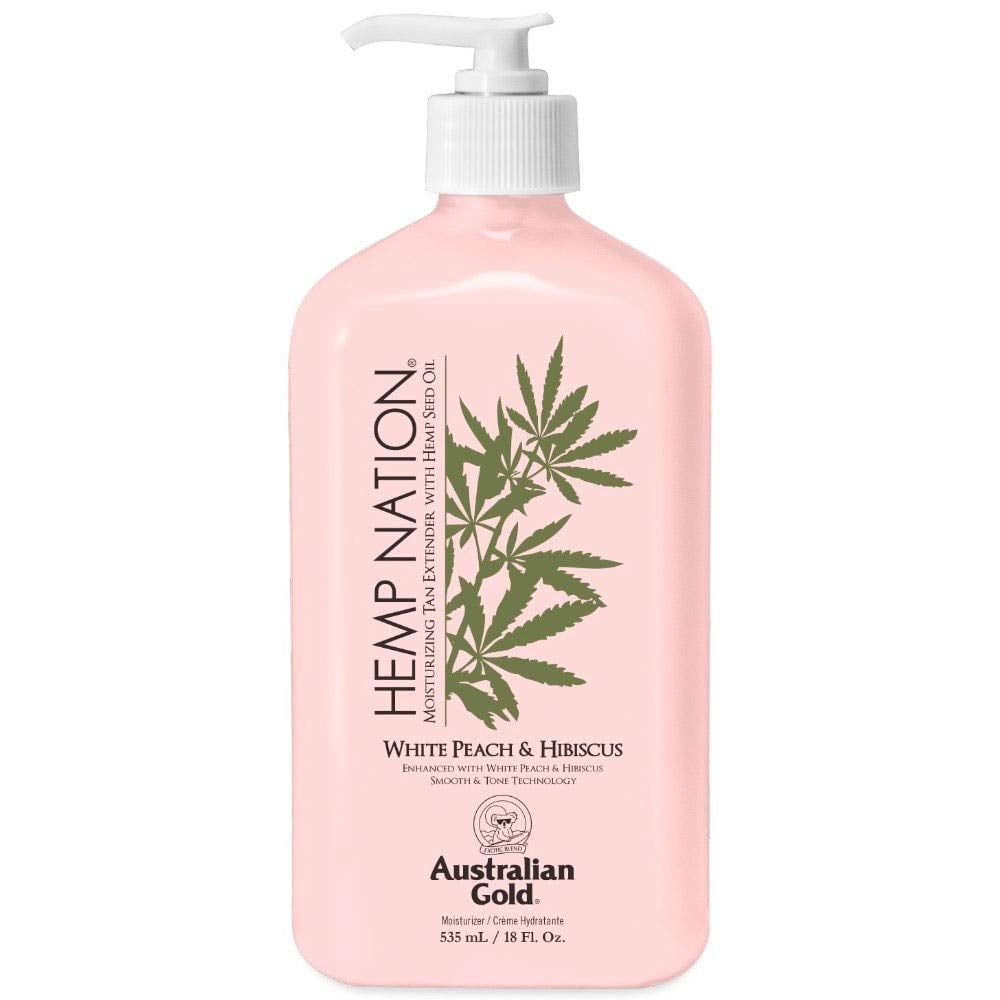 Australian Gold Hemp Nation Moisturizing Tan Extender With Hemp Seed Oil, White Peach & Hibiscus