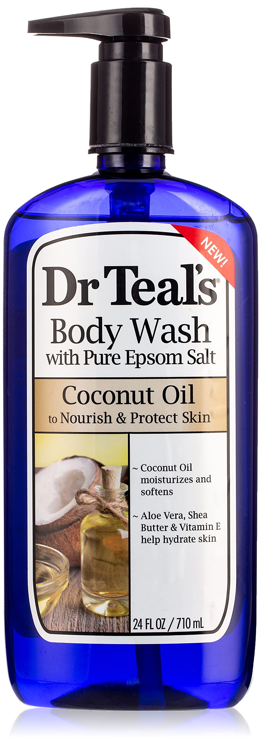 Dr Teal's Pure Epsom Salt Body Wash, Cococnut Oil