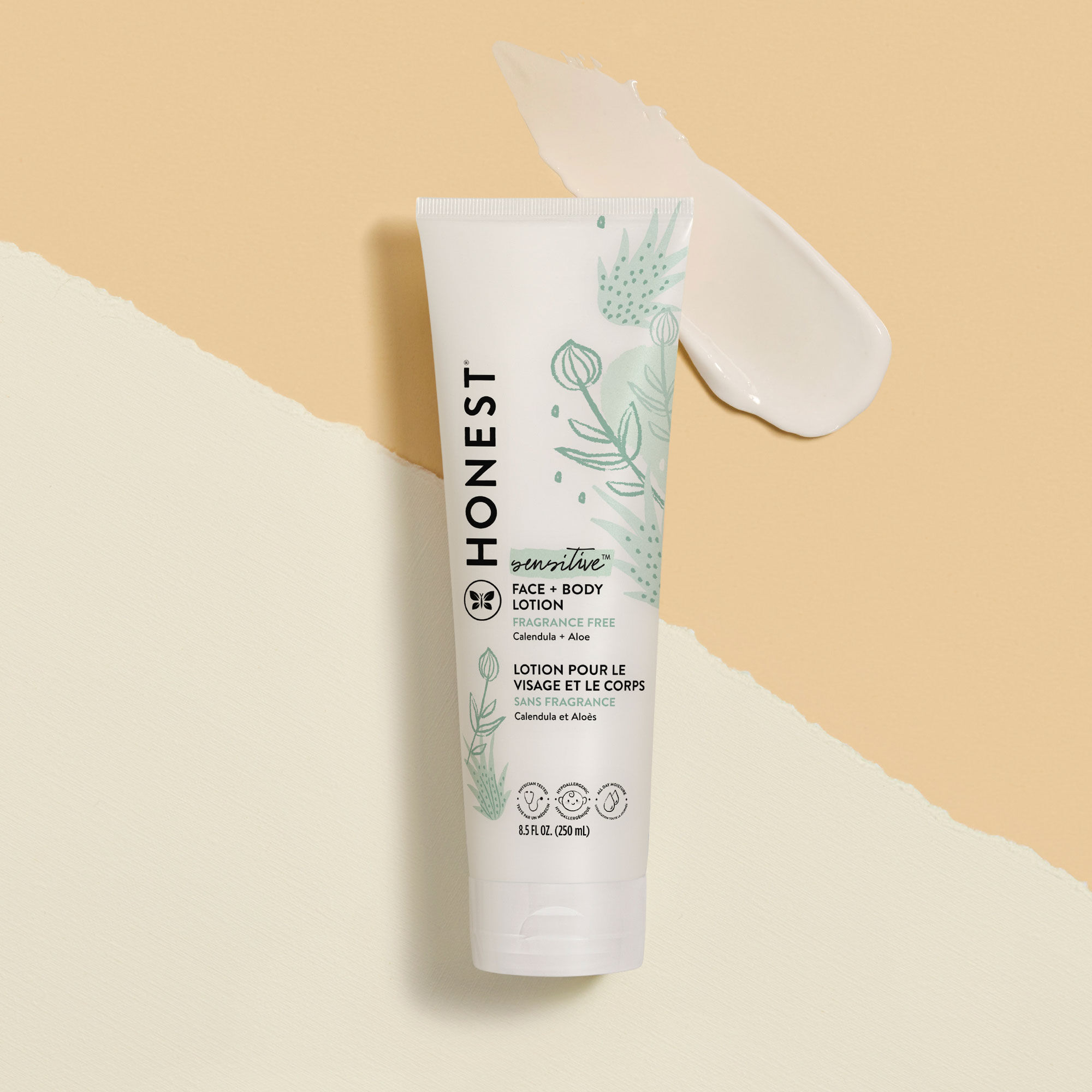 The Honest Company Hydrating Face + Body Lotion, Fast Absorbing, Naturally  Derived, Hypoallergenic