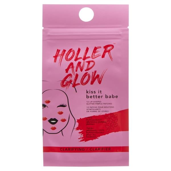 Holler and Glow Kiss It Better Babe Clarifying 12 Lip Shaped Glitter Pimple Patches