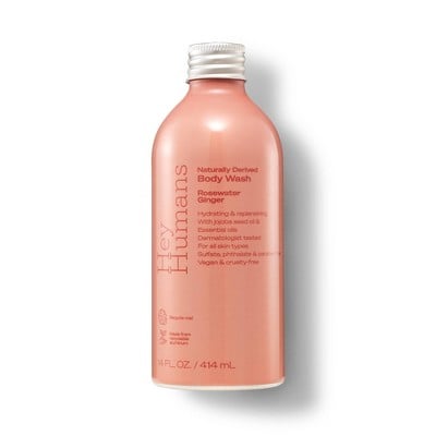 Hey Humans Moisturizing  Body Wash, Rosewater Ginger