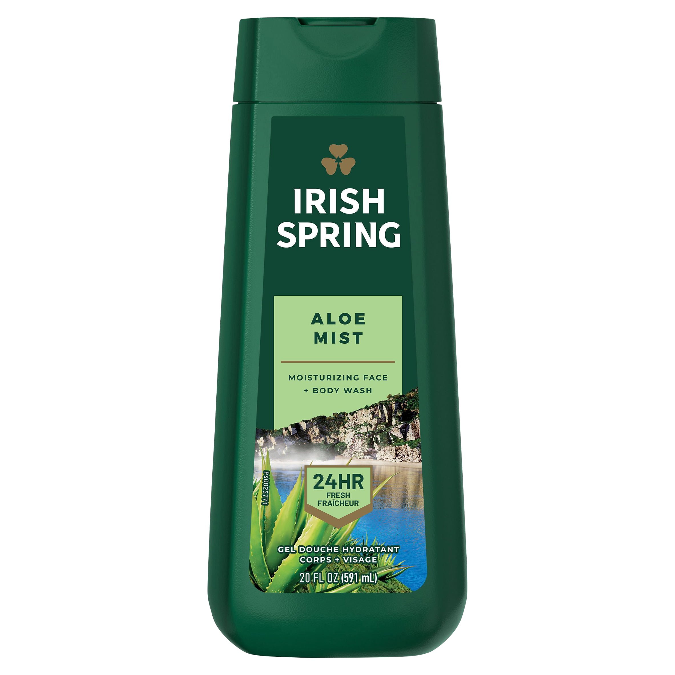 Irish Spring Moisturizing Face + Body Wash for Men, Aloe Mist