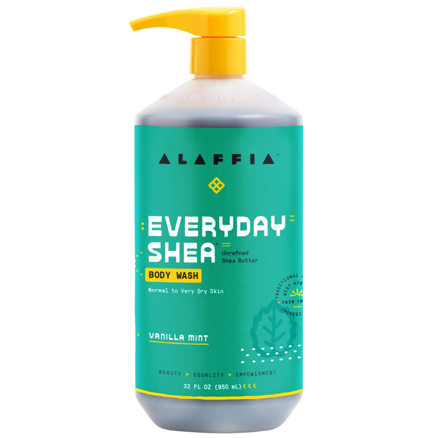 Alaffia Everyday Shea Butter Body Wash, Vanilla Mint