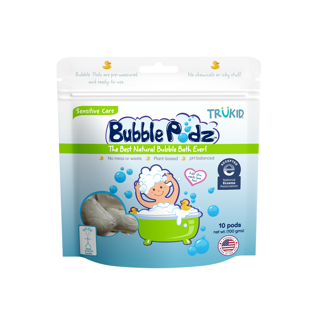 TruKid Bubble Podz Sensitive Care, Unscented
