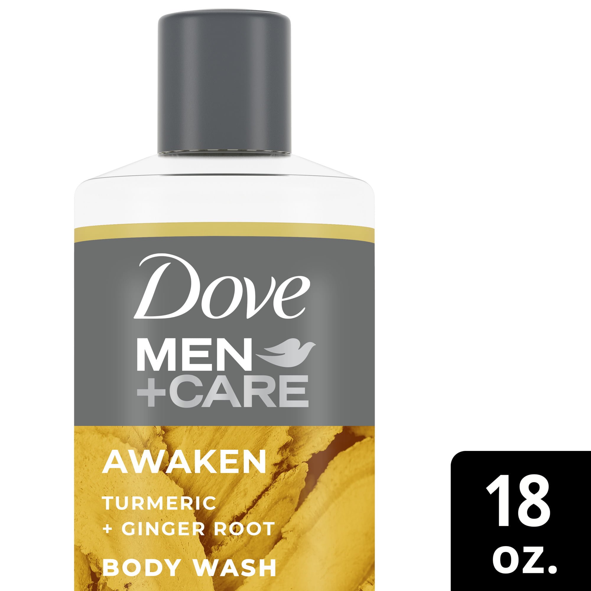 Dove Men+Care Liquid Face + Body Wash for Men, Awaken Turmeric + Ginger Root