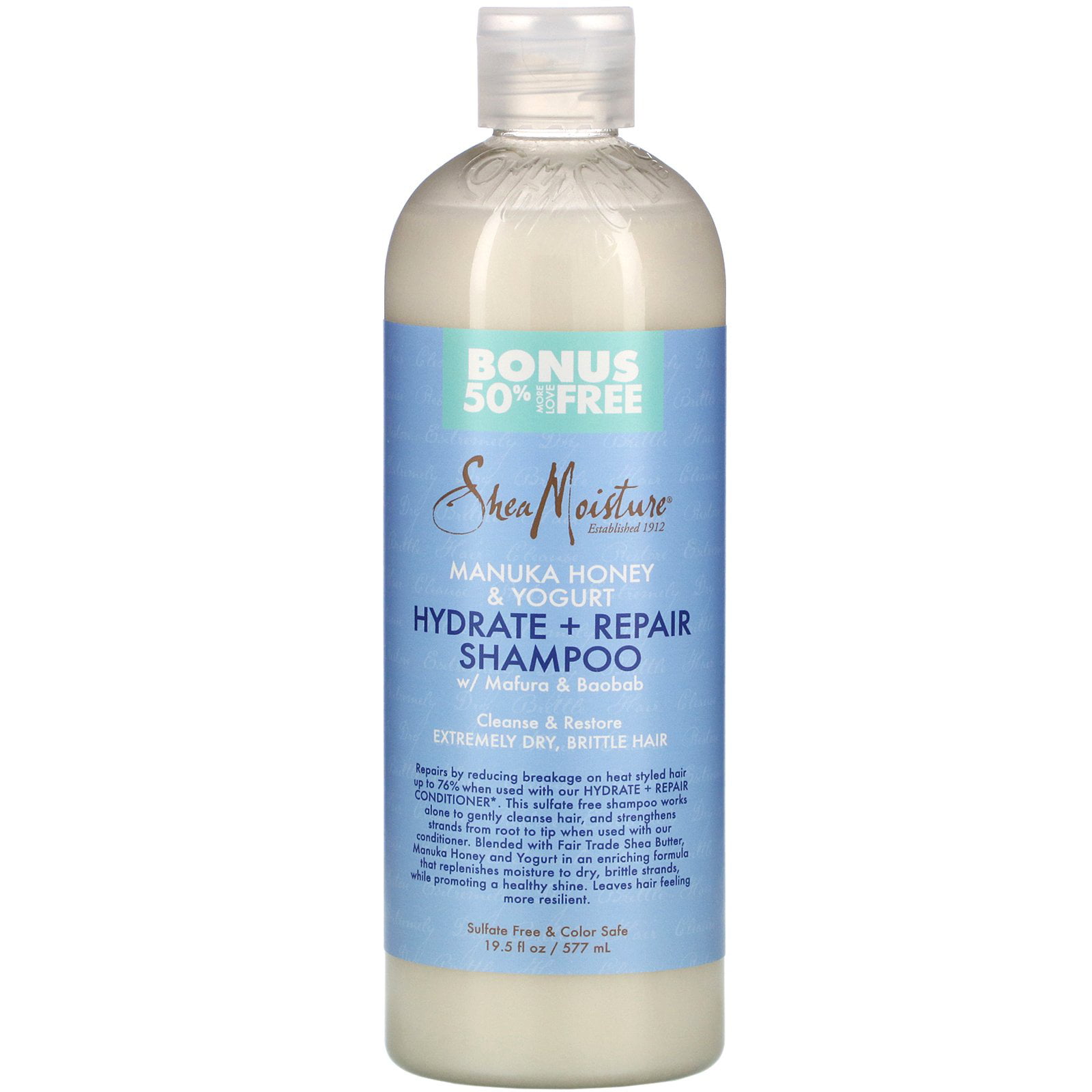 SheaMoisture Manuka Honey & Yogurt, Hydrate & Repair Shampoo