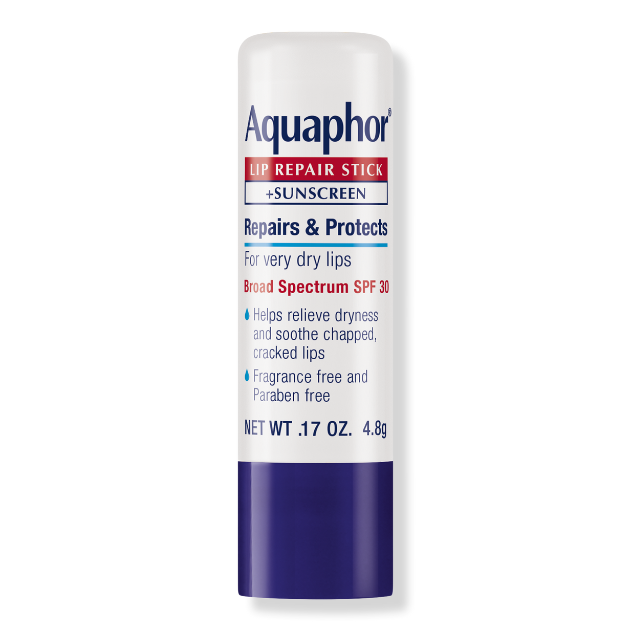 Aquaphor Lip Repair Stick +Sunscreen Lip Balm, SPF 30