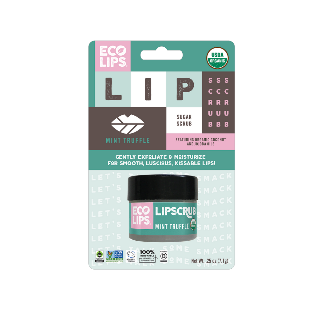 Eco Lips Lip Scrub, Mint  (2020 formulation)