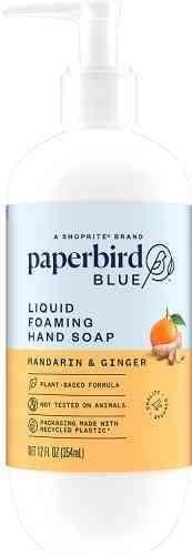 Shoprite Paperbird Blue Liquid Foaming Hand Soap, Mandarin & Ginger