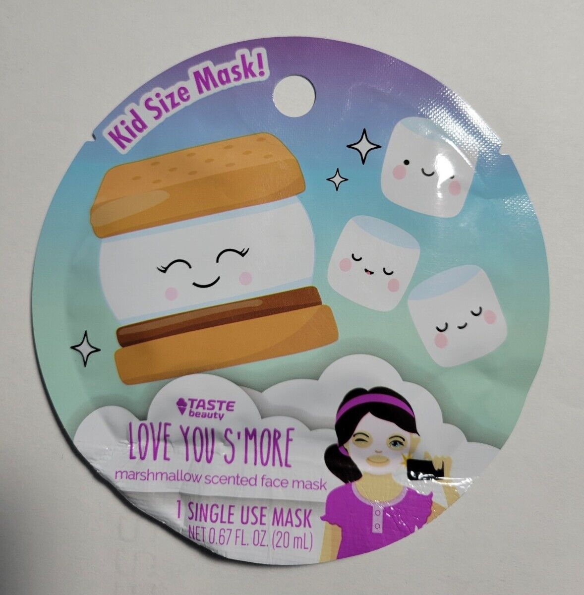 Taste Beauty, Marshmallow Scented Face Mask, Love you s'more