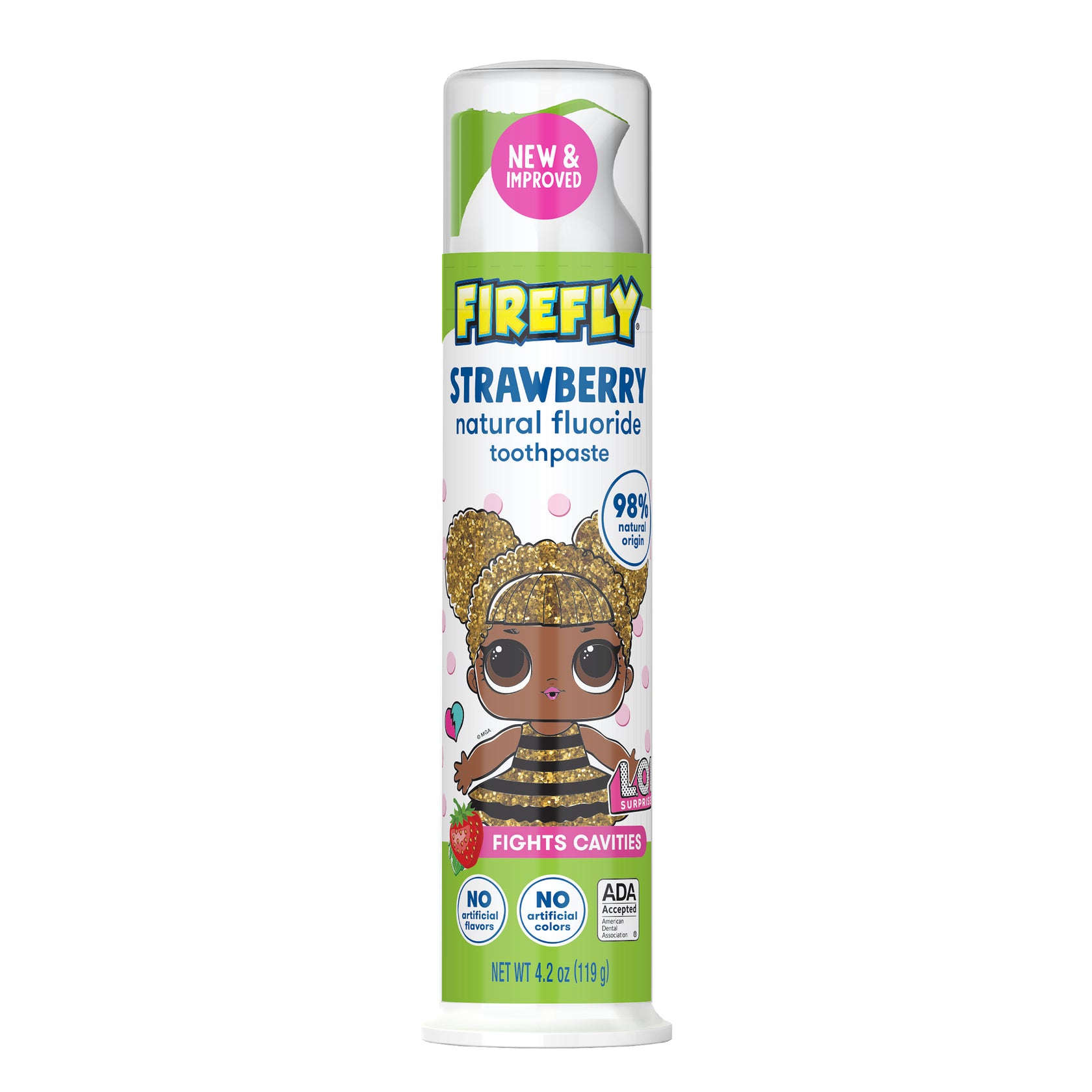Firefly Natural Fluoride Toothpaste, Strawberry